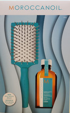 Moroccanoil Mini Paddle Brush  Oil Treatment Light 1.7 oz Gift Set