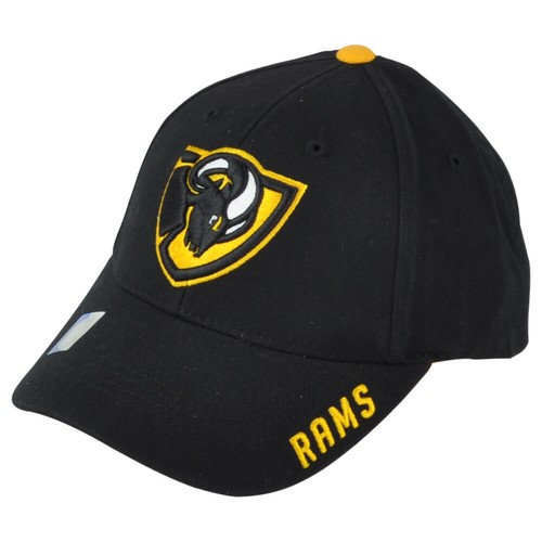 NCAA Cautivador Virginia Commonwealth Rams Billete Curvo Ajustable Sombrero Negro Gorra - Imagen 4 de 4