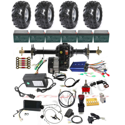 Rear Wheel Track 1000W 1500W Differential Motor Axle Kits for 4 Wheeler ...