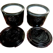 Aquisse Aesthetic Scent GLASS CANDLES 2 BLACK SANDLEWOOD &BLACK CURRANT CANDLES