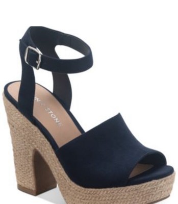 Sun + Stone BLACK Women's Fey Espadrille Dress Sandals, US 11 M