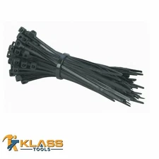 4" x 3 mm Heavy Duty Black Zip Ties, Cable Ties