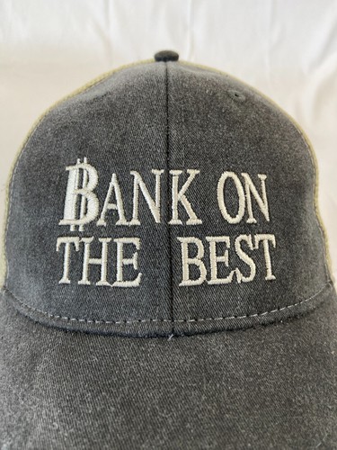 Bank on the Best Baseball Cap Snapback Hat Money Gray Distressed Mesh Adjustable - Picture 2 of 10