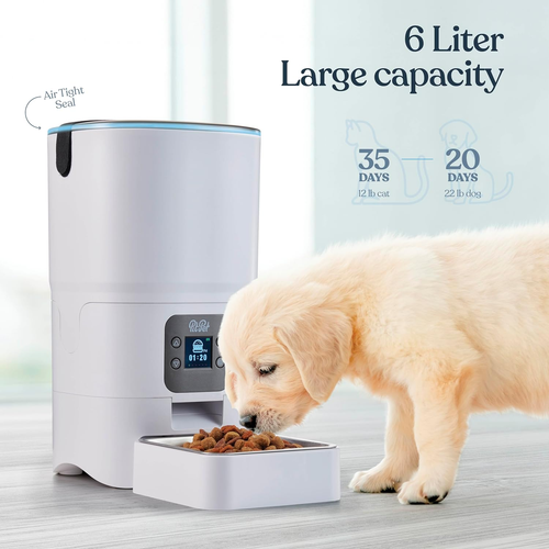 Smart Automatic Cat Feeder - 6-L Reliable Automatic Cat Food Dispenser with Disp - Picture 3 of 12