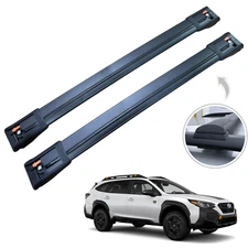 Fits Subaru Outback Wilderness 2022-2025 Raised Roof Racks CrossBars Black Color