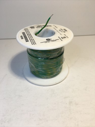 Hookup Wire 3051 22 AWG 7/30 TC 100 ft PVC Green/ Yellow NEW - Picture 3 of 6