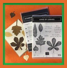 Stampin' Up LOVE OF LEAVES Stamp Set  STITCHED LEAVES DIES.   NEW   260