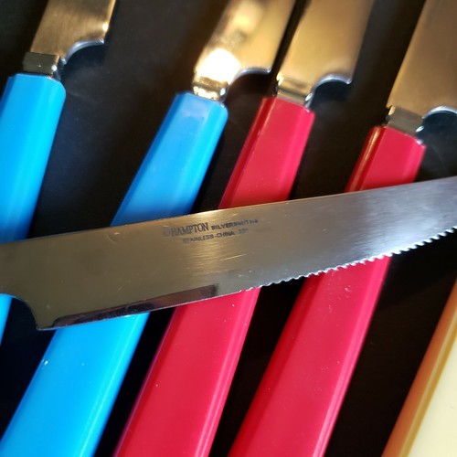 7 cuchillos dentados de acero inoxidable HAMPTON Silversmiths ™ 226 con mango de plástico de colección - Imagen 3 de 4