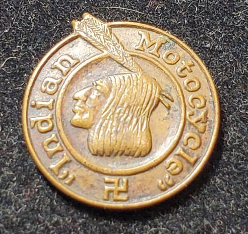 Indian Motorcycle 'Good Luck' Swastika Stickpin Head ~ our item # t3623