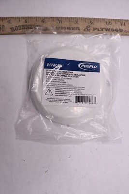 Proflo Cut Off Cover Plate Plastic White 4-1/4'' PFFAC4W