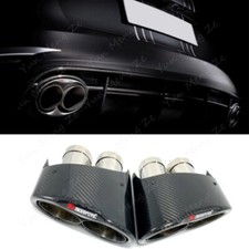 1 Pair Akrapovic Carbon Fiber Exhaust Tip For Audi RS3 RS4 RS5 RS6 A3 A4 A5 A6