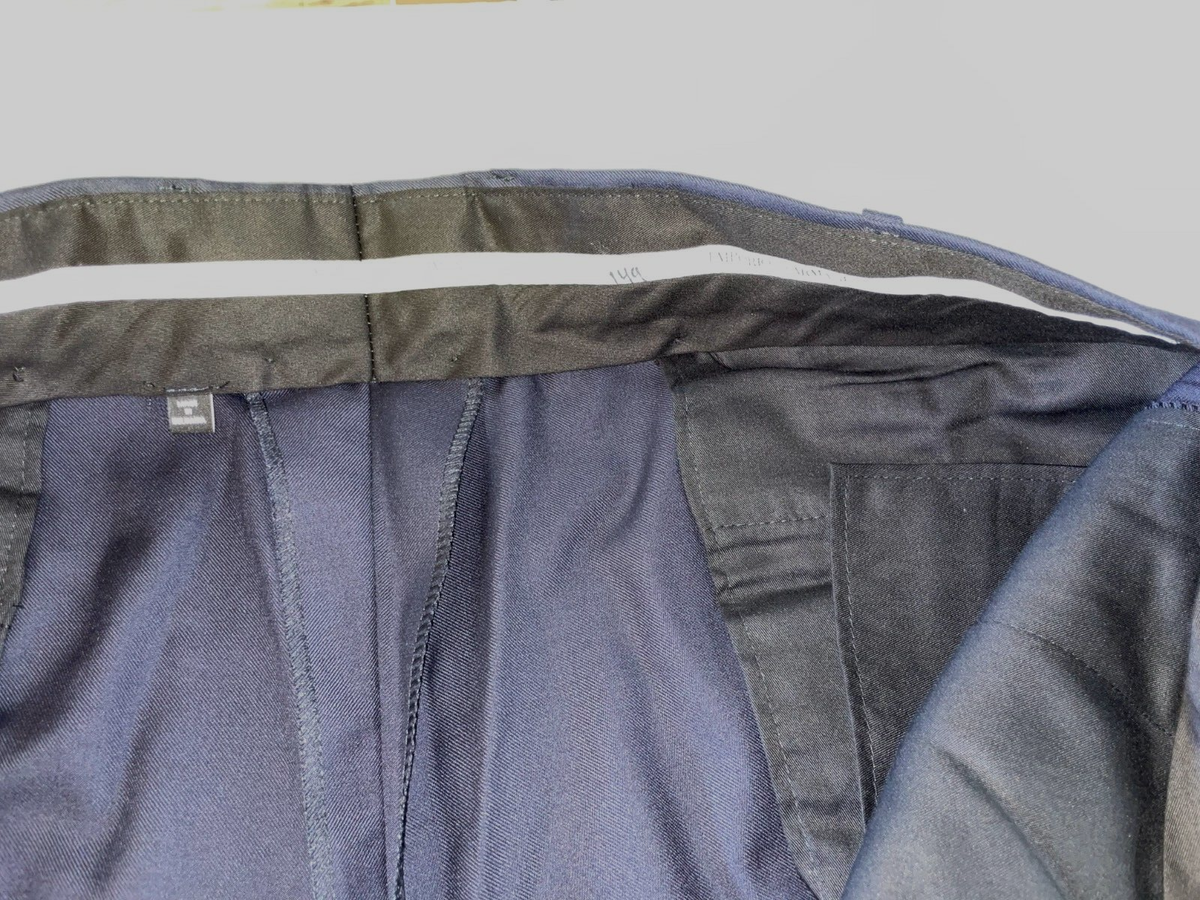 Emporio Armani Flat Front Wool Dress Pants, Slacks. Navy