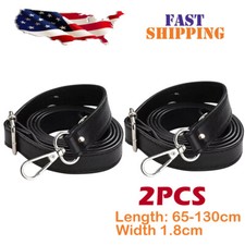 130cm Black Replacement Purse Leather Strap Shoulder Crossbody Handbag Bag Belt