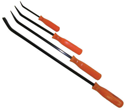4pc Pry Bar Set 8'', 12'', 18'' , & 24'' with Pro Style Handles