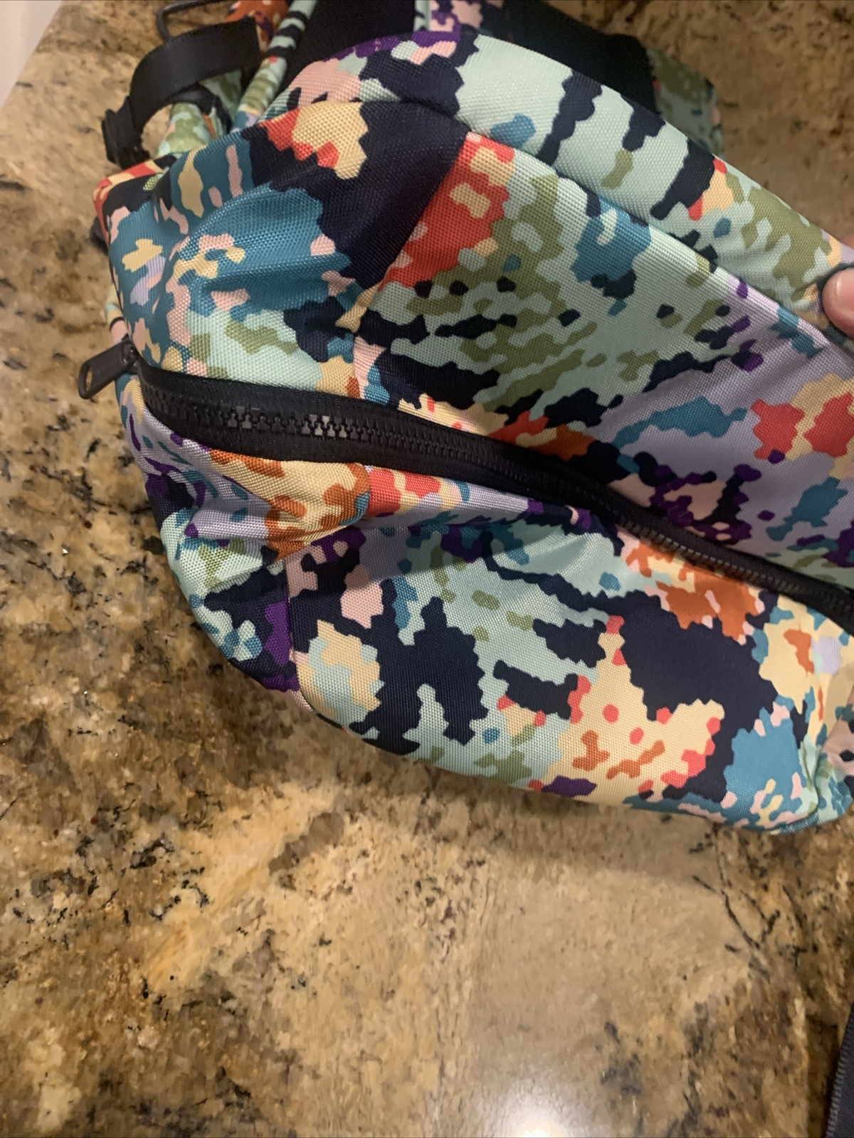 NEW Vera Bradley XL Backpack Multi Color Abstract Pattern Laptop Carrying Bag