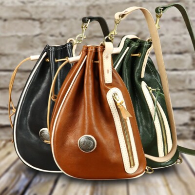 Genuine Leather Sling Bag for Men Women Retro Crossbody Bag Sling Backpack Purse