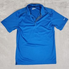 Nike Golf Mens Polo Shirt Mens Small Royal Blue Dri-Fit Logo Tour Performance