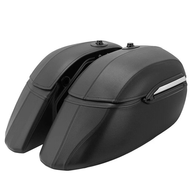 Large Hard Saddlebags Bags Motorcycle Luggage Trunk For Harley Honda Suzuki - Image 4 of 4