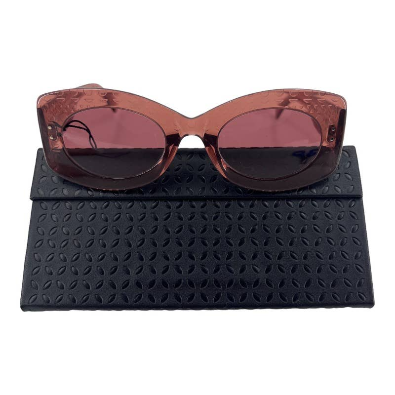 ALAÏA Italy Sunglasses Soft Round Studded Oval Neutral Pink Tinted Women\'s $895 ALAÏA Italy Sunglasses Soft Round Studded Oval Neutral Pink  main image 2