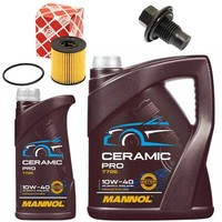 MotoröL Filter Set Mannol 10W-40 6 Liter + Schraube FüR Citroen Peugeot Boxer