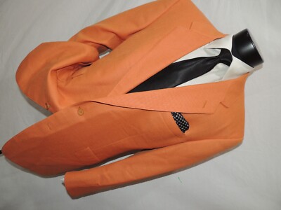 STUNNING DAVID AUGUST MEN'S SALMON CUSTOM MADE JACKET COAT 46 R