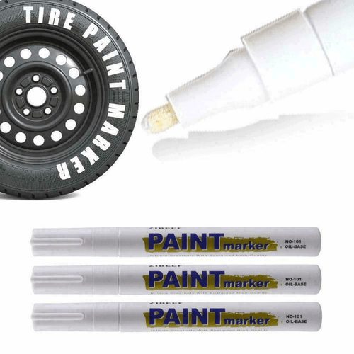6PC White Paint Pen Marker Waterproof Permanent Car Tire Lettering Rubber Letter - Picture 6 of 12