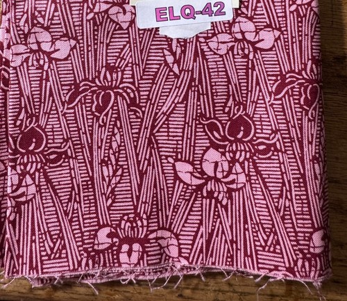 VINTAGE QUILTING FABRIC: 18"x42" Red Design by Sashiko Prints ELQ-42 - Picture 8 of 9