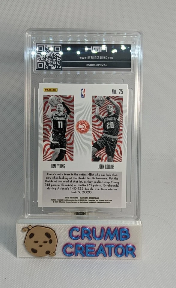 2020-21 Illusions Trae Young # /5  Double Vision John Collins HAWKS HGA 9.5 GEM - Image 2 of 2