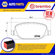 Brake Pads Set fits ALFA ROMEO SPIDER 939 2.4D Rear 06 to 11 Brembo 71772223 New