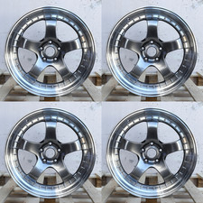 Work Meister Style Wheels 19x9.5 35 5x114.3 Hyper Black Machined Lip