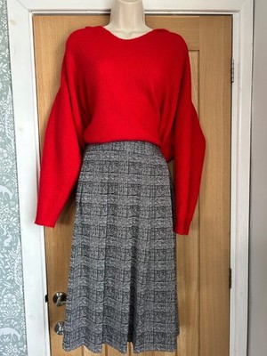 Vintage Karo Pliad Print Faltenrock Claudia Verräter Vibes! 12-14