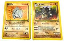 Pokemon Karte TCG Rizeros 45+61/64 Dschungel no Holo Vintage Deutsch LP-GD