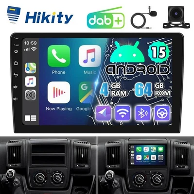 DAB+ CarPlay 64GB Android 15 Radio Für Fiat Ducato Peugeot Boxer Citroen Jumper - Bild 1 von 4