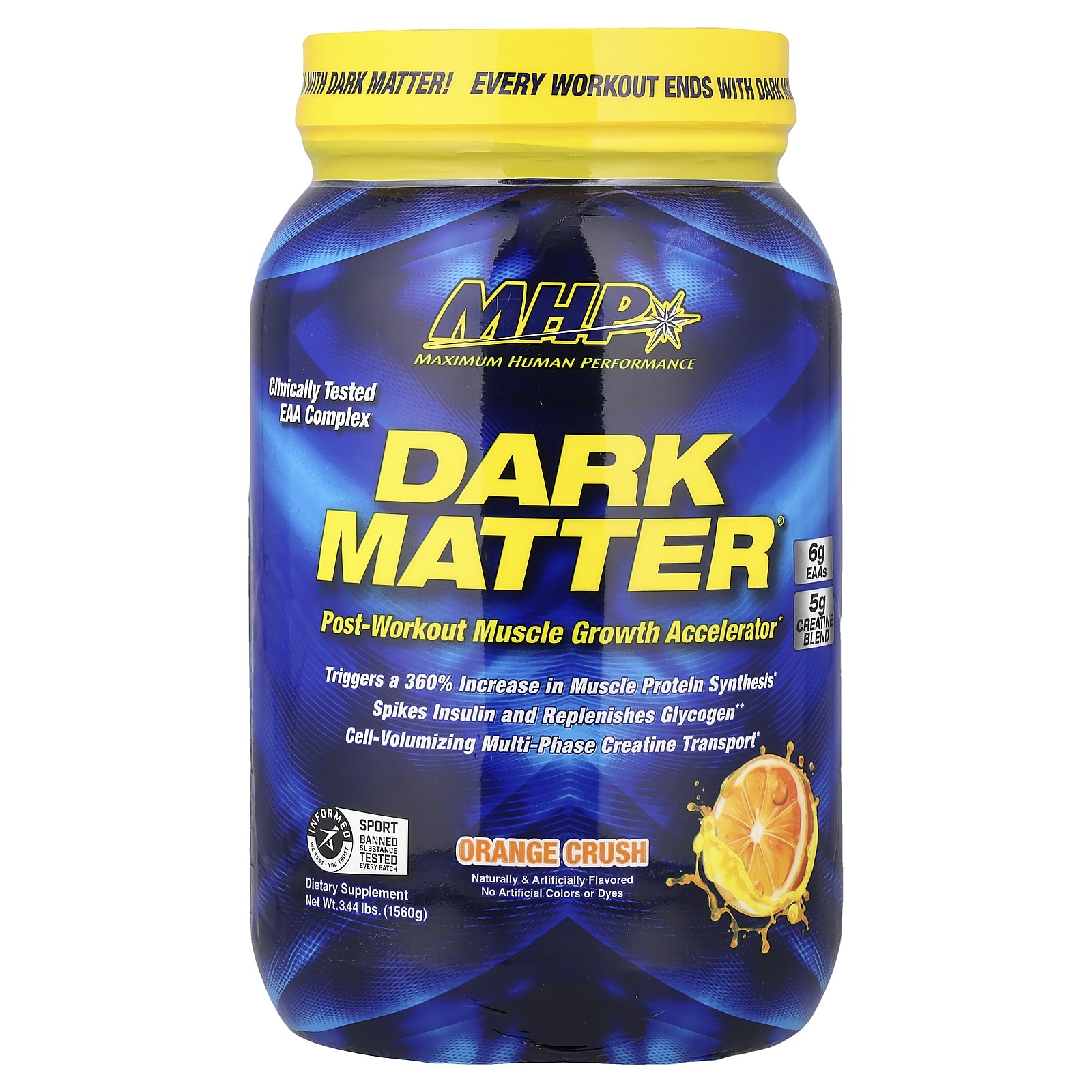 DARK MATTER , Post Workout Muscle Growth Accelerator, Orange Crush, 3.44 lbs
