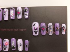 handmade halloween press on nails