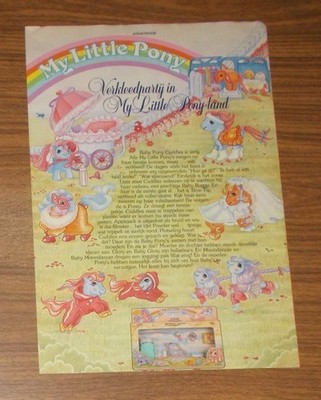 Seltene Werbung Mein kleines MY LITTLE PONY G1 Baby Pony Cuddles Glory 1986