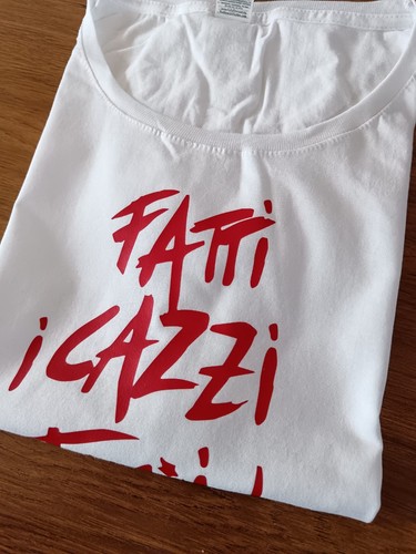 T-shirt Vasco rossi Blasco Fatti i Cazzi tuoi nera bianca uomo donna anni 80 90 - Afbeelding 10 van 17