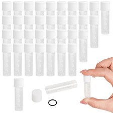 120Pcs 2 Ml Plastic Vials Lab Plastic Frozen Test Tubes Graduated Plastic Cryovi