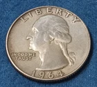 1964 - D Washington Quarter - 90% SILVER