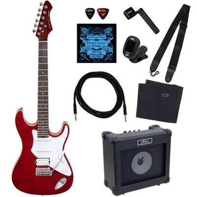 AriaProII 714-AE200 SR See-through Red Aria Electric Guitar with lifier