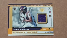 2001-PACIFIC VANGUARD-RANDY MOSS DUAL GAME WORN JERSEYS-VIKINGS