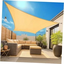 12'x15' Rectangle Sun Shade Sail – UV Block & Breathable Canopy for 12*15FT