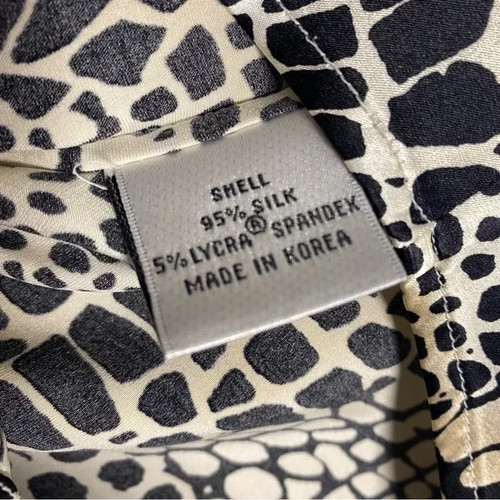 Blusa Talbots Seda Estampado Reptiles Damas Talla 10 - Imagen 7 de 8