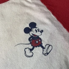 Vintage Junk Food Retro Mickey Mouse Baseball T-Shirt Size Medium Distressed