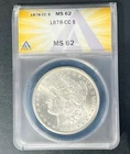 1878-CC ANACS MS62 Morgan Silver Dollar Blast White