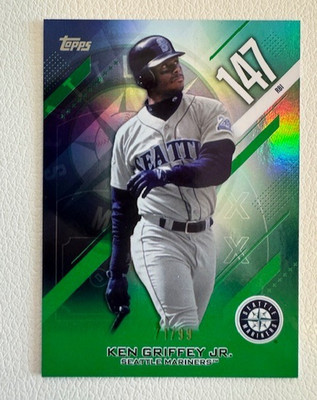 2026 Topps Series 2 Ken Griffey Jr Crooked Numbers Green Foil /99 #CN-17