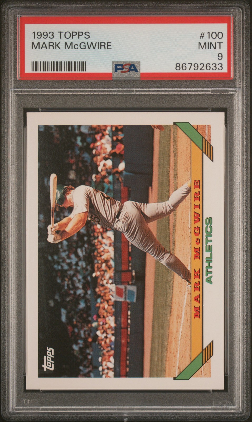 1993 TOPPS #100 MARK MCGWIRE PSA 9
