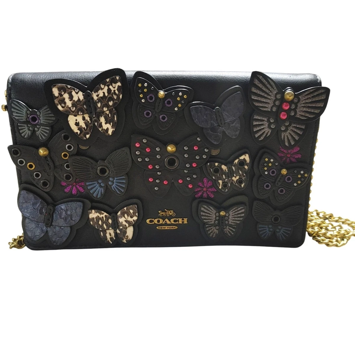 Coach Butterfly Leather Exterior Small Bags & Handbags for Women
