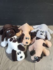 Vintage 1985 Tonka Pound Puppies Plush Lot of 5 Original Dogs 80s Stuffed...