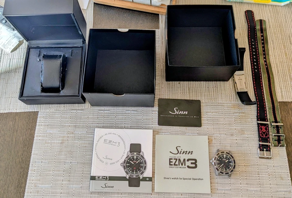 Reloj automático para hombre Sinn 603.EZM3 fecha esfera negra 41 mm Foto 2 de 4